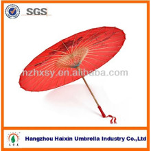 Handgemachte chinesische Sonnenschirm Bambus Rahmen Papier Dach